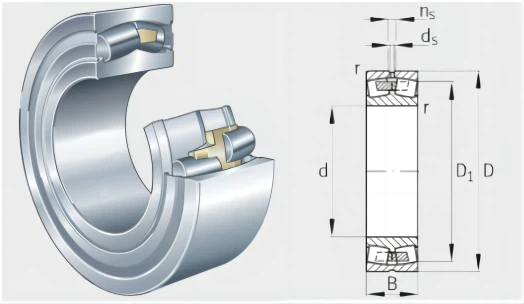 FAG Available 400x540x106 mm 23980-B-K-MB - Spherical Roller Bearing With Central Rib